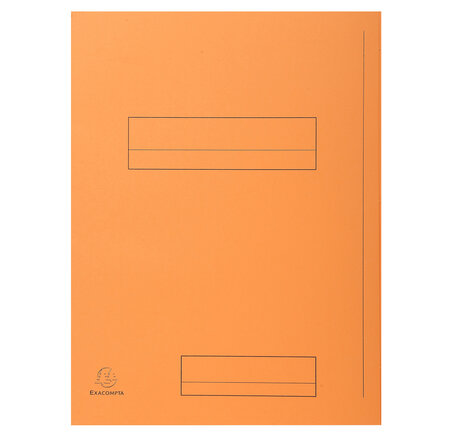 Paquet De 50 Chemises Imprimées 2 Rabats Super 210 - 24x32cm - Orange - X 5 - Exacompta