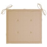 vidaXL Chaises pliables d'extérieur lot de 4 et coussins Bois d'acacia