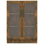 vidaXL Armoire à vitrine Chêne fumé 82 5x30 5x115 cm Bois d'ingénierie