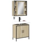 vidaXL Ensemble de meubles de salle de bain 2 Pièces chêne sonoma