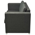 vidaXL Ensemble de canapés trois pièces Tissu Gris foncé