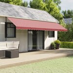 vidaXL Tissu de remplacement de cantonnière d’auvent rayure bordeaux