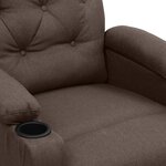 vidaXL Fauteuil électrique de massage Marron Tissu
