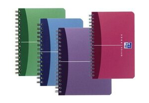 Office carnet reliure intégrrale format A6 quadrillé polypro 90F OXFORD