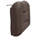 vidaXL Coussin de tête de lit marron 90 cm similicuir