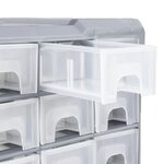 vidaXL Organisateur multi-tiroirs avec 64 tiroirs 52x16x37 5 cm