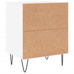 vidaXL Tables de chevet 2 Pièces blanc 40x30x50 cm bois d'ingénierie