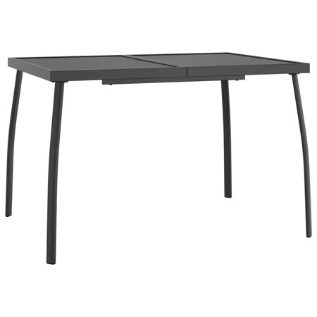 vidaXL Table de jardin anthracite 110x80x72 cm Treillis d'acier