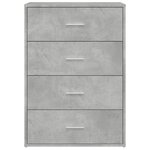 vidaXL Buffets 2 Pièces gris béton 60x31x84 cm bois d'ingénierie