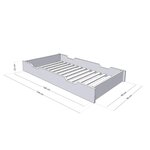 Tiroir de lit 90 x 200 BUDDY - rouge brique
