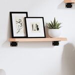 vidaXL Étagère murale 40x10x2 cm bois de chêne massif non traité