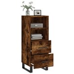 vidaXL Buffet Chêne fumé 34 5x34x90 cm Bois d'ingénierie