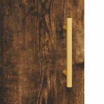vidaXL Buffet haut Chêne fumé 34 5x34x180 cm Bois d'ingénierie