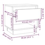 vidaXL Tables de chevet 2 Pièces Noir 45x34x44 cm Aggloméré