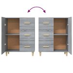 vidaXL Buffet sonoma gris 69 5x34x90 cm bois d'ingénierie