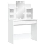 vidaXL Coiffeuse avec lumières LED blanc 96x40x142 cm