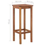 vidaXL Tabourets de bar lot de 2 bois d'acacia massif