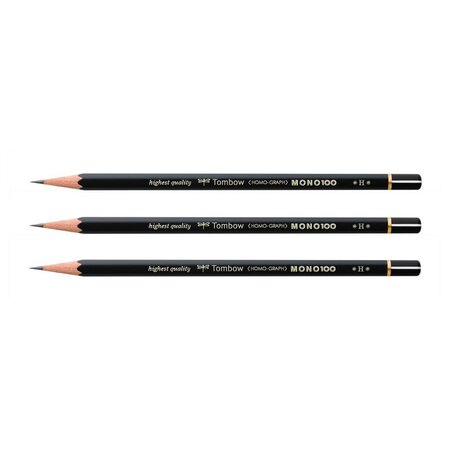 Crayon Graphite Haute Qualité MONO 100 H x 3 TOMBOW