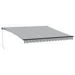 vidaXL Auvent manuel rétractable anthracite et blanc 400x300 cm