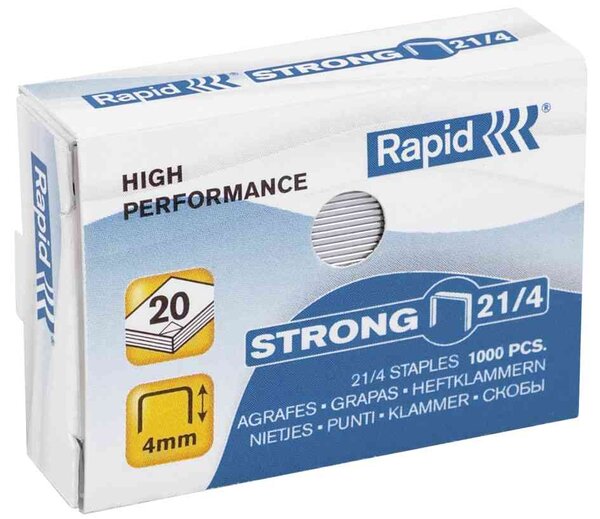 Bte 1000 Agrafes Strong N° 10/4, galvanisé RAPID
