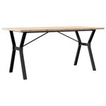 vidaXL Table à manger cadre en Y 160x80x75 5 cm bois pin massif acier