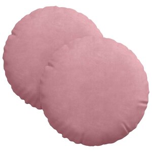vidaXL Coussins de siège 2 Pièces Rose Ø 40 x 13 cm Velours
