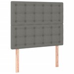 vidaXL Cadre de lit avec tête de lit Gris foncé 100x200 cm Tissu