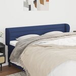 vidaXL Tête de lit avec oreilles Bleu 183x23x78/88 cm Tissu