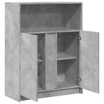 vidaXL Buffet avec LED gris béton 77x34x100 cm bois d'ingénierie