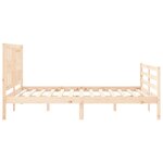 vidaXL Cadre de lit avec tête de lit 160x200 cm bois massif