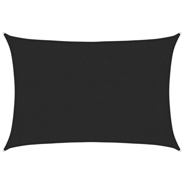 vidaXL Voile d'ombrage 160 g/m² Noir 2 5x4 m PEHD