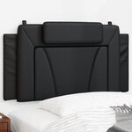 vidaXL Coussin de tête de lit noir 100 cm similicuir