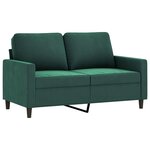 vidaXL Ensemble de canapés 3 Pièces avec coussins Vert foncé Velours