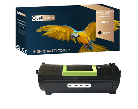 Qualitoner x1 toner 602x noir compatible pour lexmark