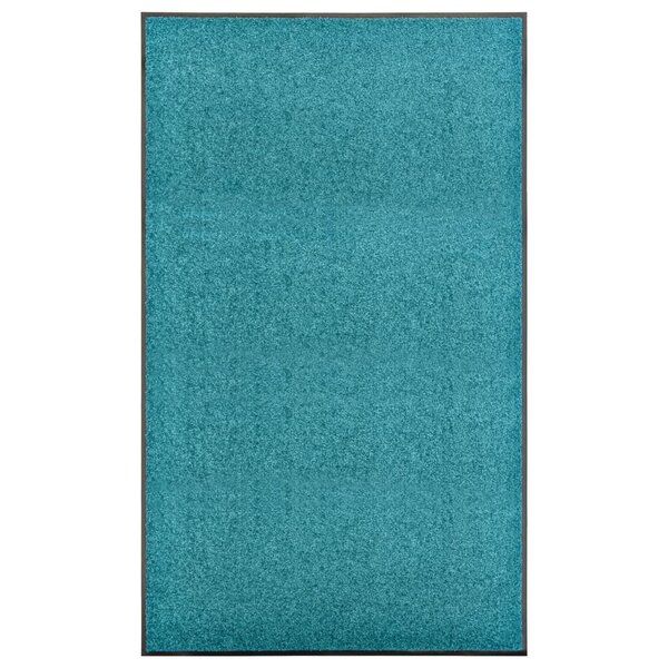 vidaXL Paillasson lavable Cyan 90x150 cm