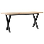 vidaXL Table basse cadre en X 110x40x45 5 cm bois de pin massif fonte