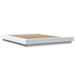 vidaXL Cadre de lit blanc 160x200 cm bois d'ingénierie