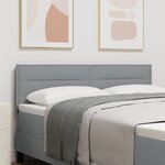 vidaXL Tête de Lit LED Design Lignes Gris Clair 160 cm Tissu