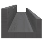 vidaXL Étagères murales 2 Pièces Gris 110x12x9 cm Bois de pin massif