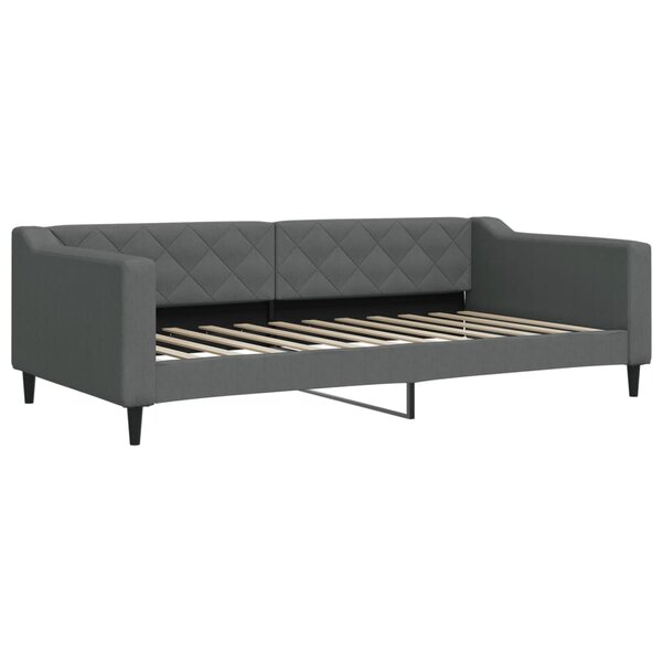 vidaXL Lit de repos gris foncé 100x200 cm tissu