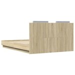 vidaXL Cadre de lit avec tête de lit chêne sonoma 140x190 cm