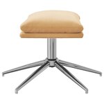 vidaXL Repose-pied Crème 60x60x35 cm Tissu microfibre