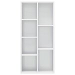 vidaXL Bibliothèque Blanc brillant 50x25x106 cm Bois d’ingénierie