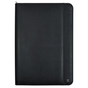 DESQ Dossier de conférence A4 avec bloc-notes et calculatrice Noir