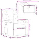 vidaXL Fauteuil inclinable Marron Tissu