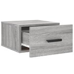 vidaXL Tables de chevet murales 2 Pièces sonoma gris 35x35x20 cm