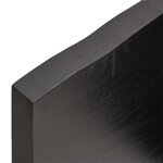 vidaXL Étagère murale marron foncé 60x20x4 cm bois chêne massif traité