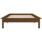 vidaXL Cadre de lit à LED marron miel 75x190 cm petit simple bois