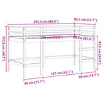 vidaXL Lit mezzanine enfants avec échelle 80x200 cm bois pin massif