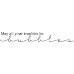 Tampon en bois May all your troubles... 2x10cm